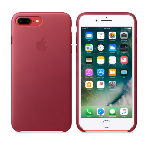 iPhone 7 Plus Leather Case — Berry