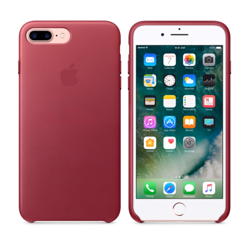 iPhone 7 Plus Leather Case — Berry