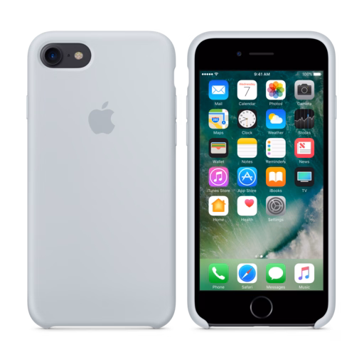 iPhone 7 Silicone Case — Mist Blue