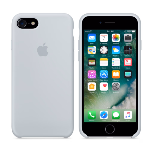 iPhone 7 Silicone Case — Mist Blue