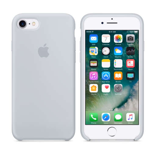 iPhone 7 Silicone Case — Mist Blue