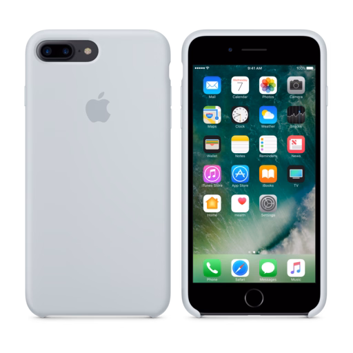 iPhone 7 Plus Silicone Case — Mist Blue