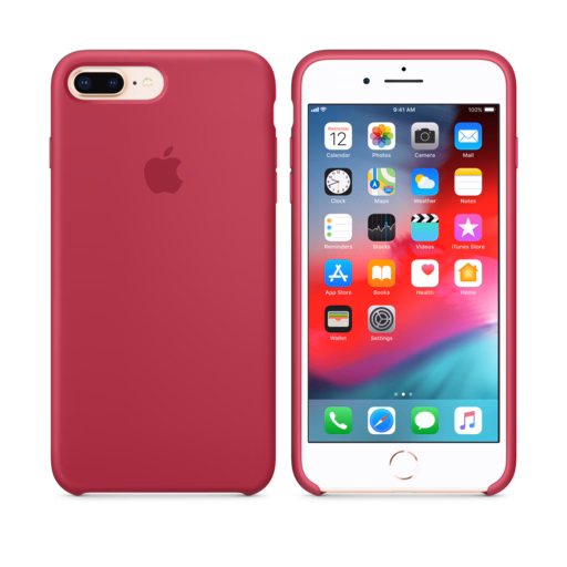 iPhone 8 Plus / 7 Plus Silicone Case — Rose Red