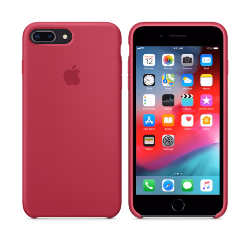 iPhone 8 Plus / 7 Plus Silicone Case — Rose Red