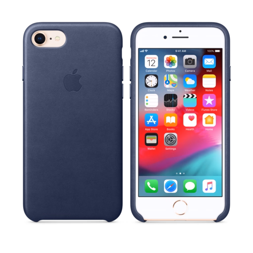 iPhone 8 / 7 Leather Case — Midnight Blue