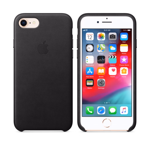 iPhone 8 / 7 Leather Case — Black