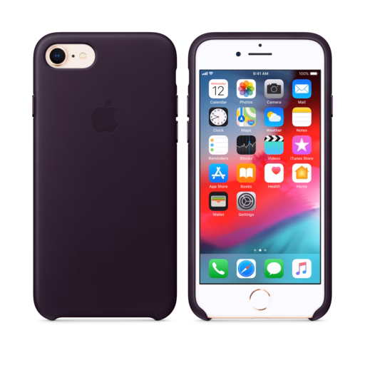 iPhone 8 / 7 Leather Case — Dark Aubergine