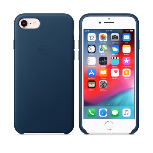 iPhone 8 / 7 Leather Case — Cosmos Blue
