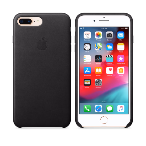 iPhone 8 Plus / 7 Plus Leather Case — Black