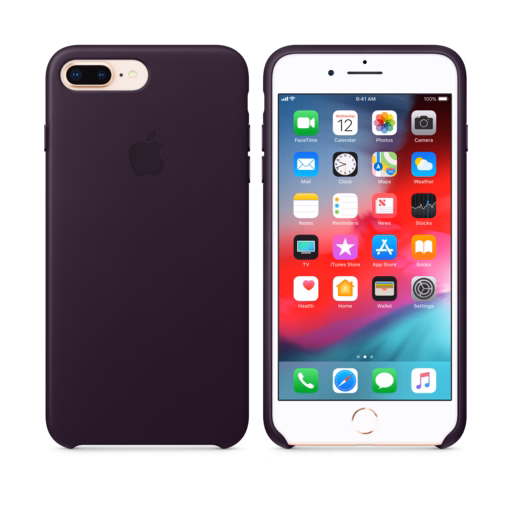iPhone 8 Plus / 7 Plus Leather Case — Dark Aubergine