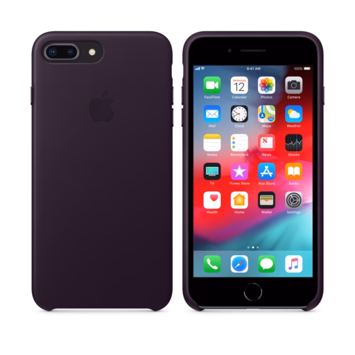 iPhone 8 Plus / 7 Plus Leather Case — Dark Aubergine