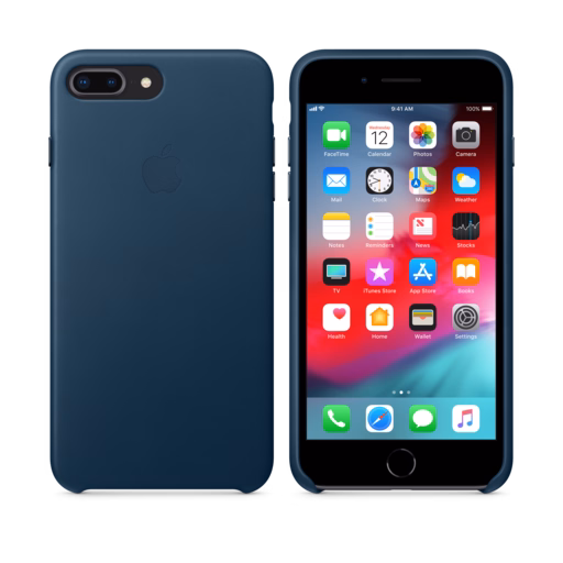 iPhone 8 Plus / 7 Plus Leather Case — Cosmos Blue