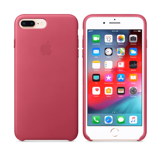 iPhone 8 Plus / 7 Plus Leather Case — Pink Fuchsia