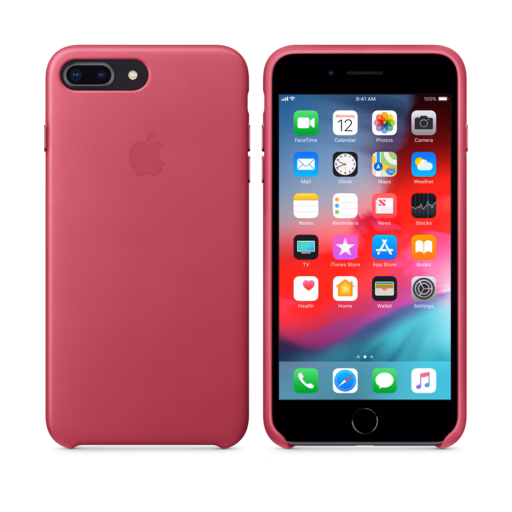 iPhone 8 Plus / 7 Plus Leather Case — Pink Fuchsia