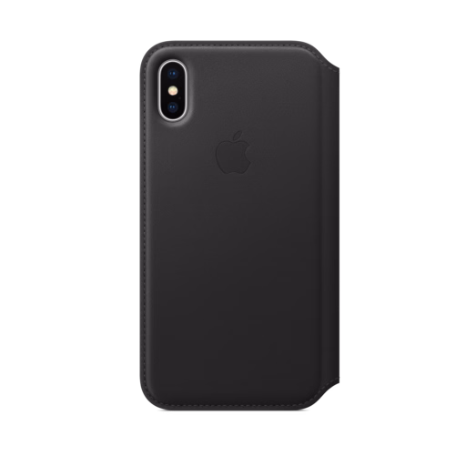 iPhone X Leather Folio — Black
