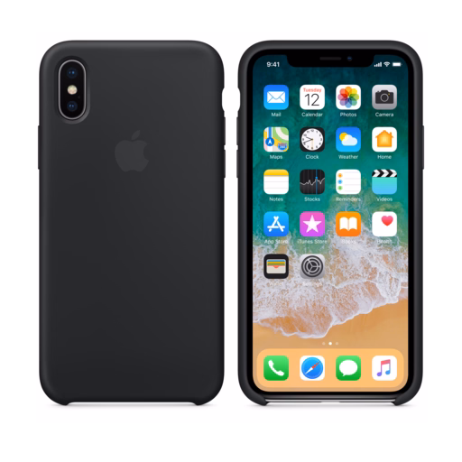 iPhone X Silicone Case — Black