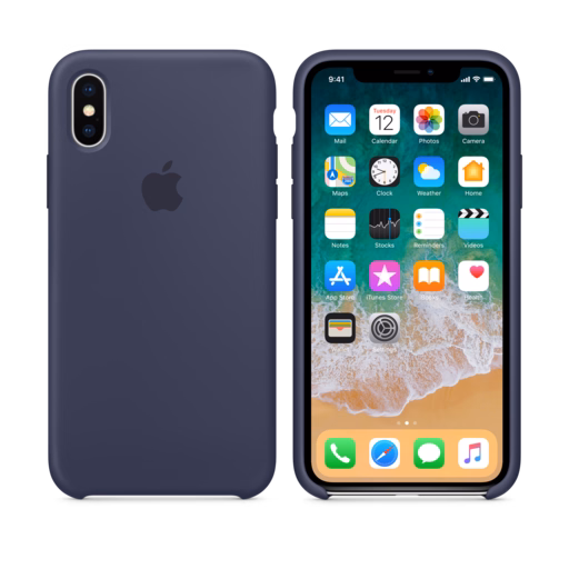 iPhone X Silicone Case — Midnight Blue