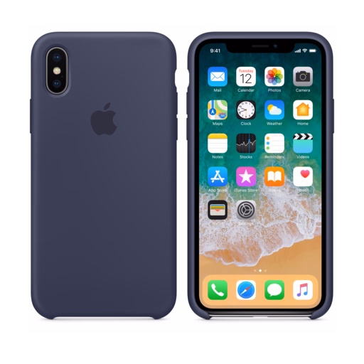 iPhone X Silicone Case — Midnight Blue