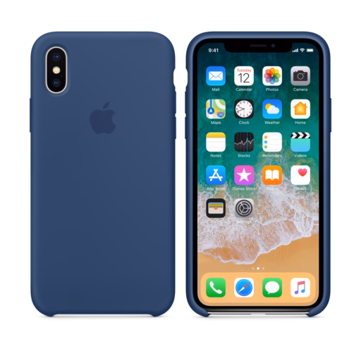 iPhone X Silicone Case — Blue Cobalt