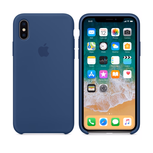 iPhone X Silicone Case — Blue Cobalt