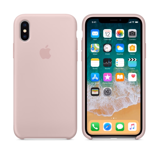 iPhone X Silicone Case — Pink Sand