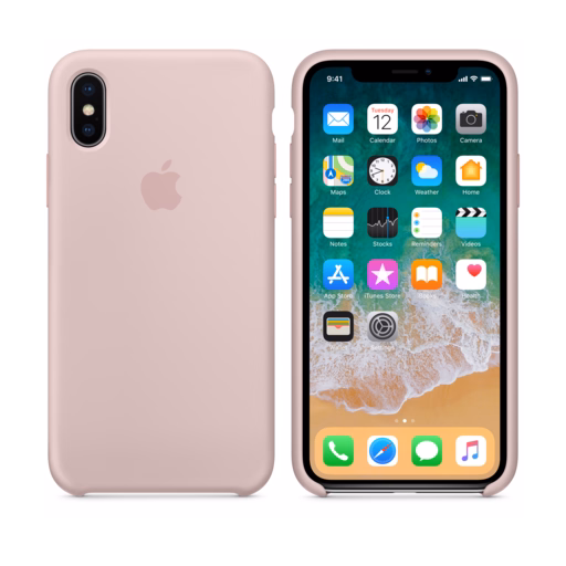 iPhone X Silicone Case — Pink Sand