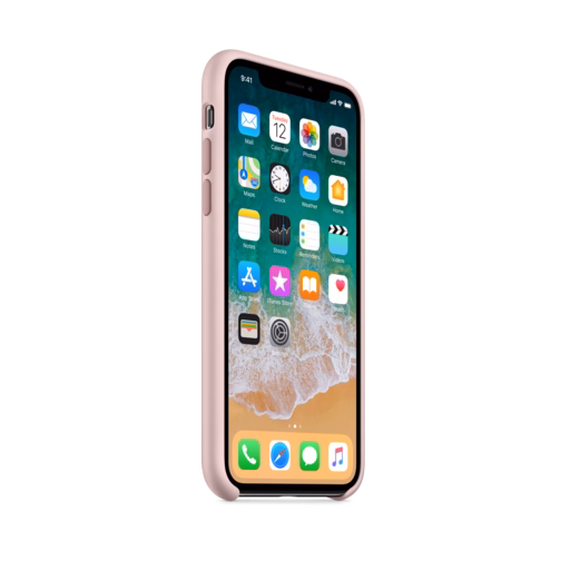 iPhone X Silicone Case — Pink Sand