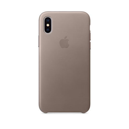iPhone X Leather Case — Taupe