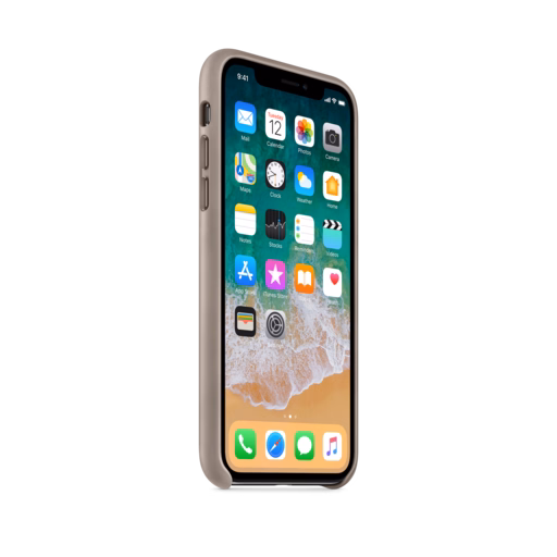 iPhone X Leather Case — Taupe
