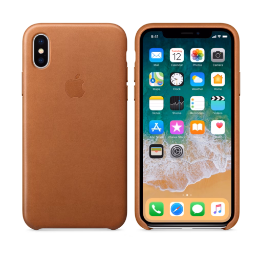 iPhone X Leather Case — Saddle Brown
