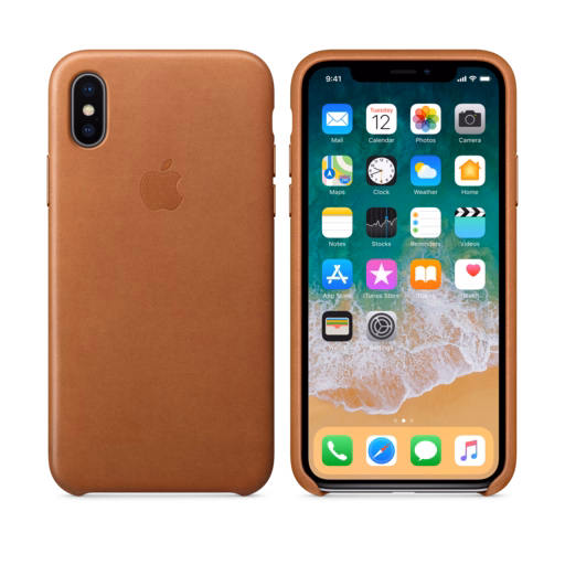 iPhone X Leather Case — Saddle Brown