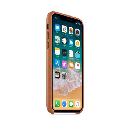 iPhone X Leather Case — Saddle Brown