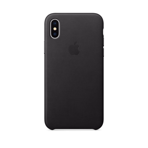 iPhone X Leather Case — Black
