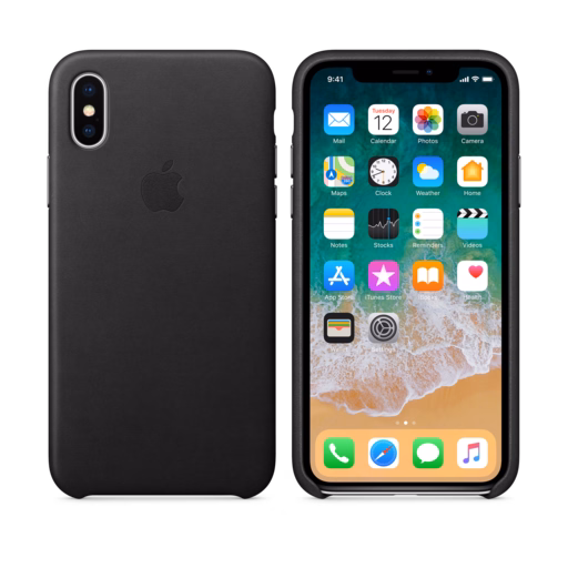 iPhone X Leather Case — Black