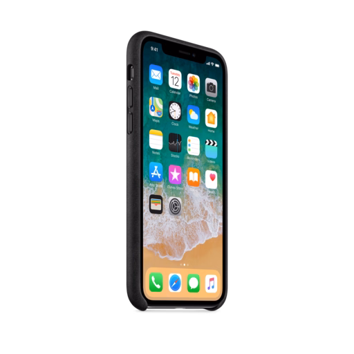 iPhone X Leather Case — Black