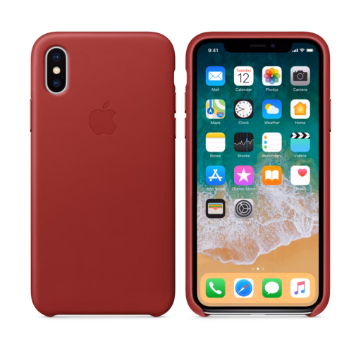 iPhone X Leather Case — (PRODUCT)RED