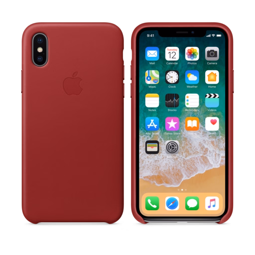 iPhone X Leather Case — (PRODUCT)RED