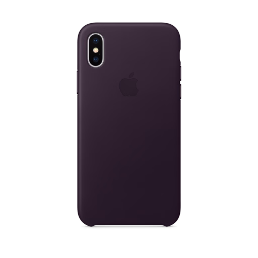 iPhone X Leather Case — Dark Aubergine