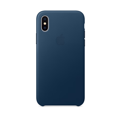 iPhone X Leather Case — Cosmos Blue