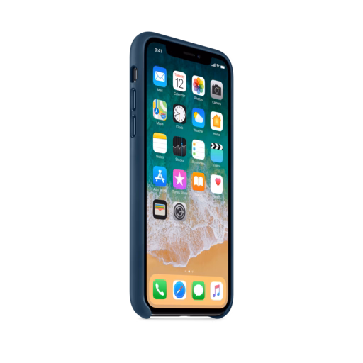 iPhone X Leather Case — Cosmos Blue