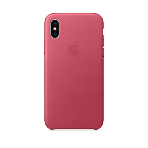 iPhone X Leather Case — Pink Fuchsia