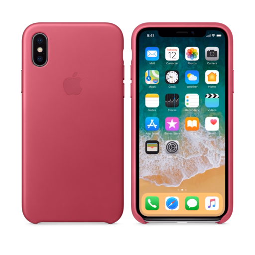 iPhone X Leather Case — Pink Fuchsia