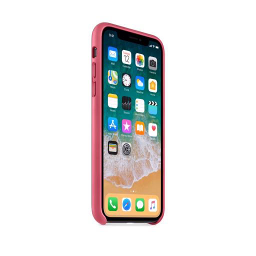 iPhone X Leather Case — Pink Fuchsia