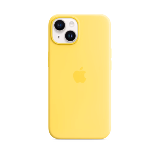iPhone 14 Silicone Case with MagSafe — Canary Yellow