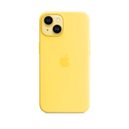 iPhone 14 Silicone Case with MagSafe — Canary Yellow