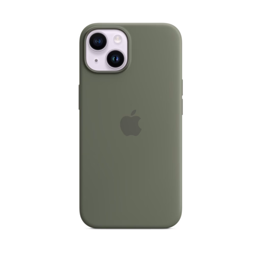 iPhone 14 Silicone Case with MagSafe — Olive