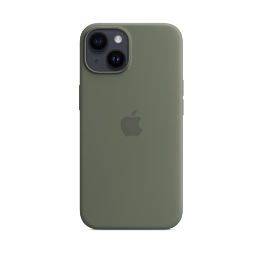 iPhone 14 Silicone Case with MagSafe — Olive