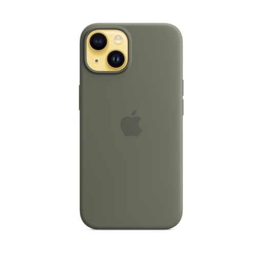 iPhone 14 Silicone Case with MagSafe — Olive