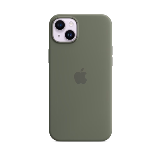iPhone 14 Plus Silicone Case with MagSafe — Olive