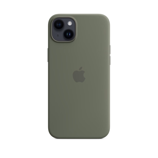 iPhone 14 Plus Silicone Case with MagSafe — Olive